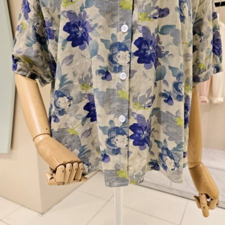 파피꼿 카라 블라우스