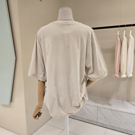 화분 레터링 라운드 티셔츠