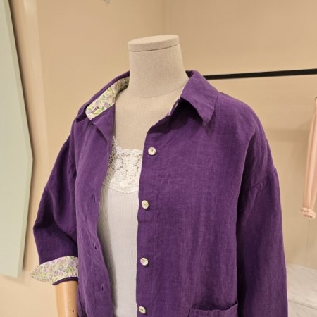 리오 카라 린넨 자켓