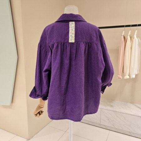 리오 카라 린넨 자켓