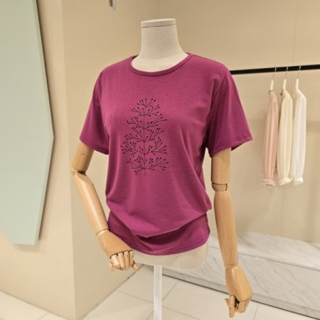 가지꽃 라운드 티셔츠