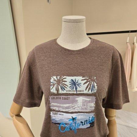 썸머 야자수 라운드 티셔츠