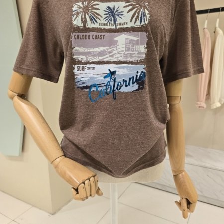 썸머 야자수 라운드 티셔츠