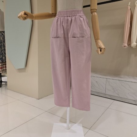 밴딩 입술 배기 핑크팬츠