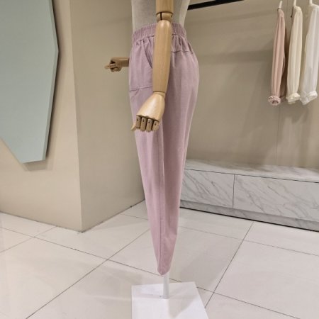 밴딩 입술 배기 핑크팬츠