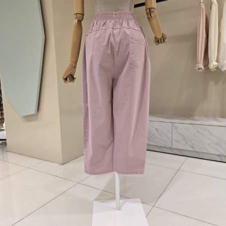 밴딩 입술 배기 핑크팬츠