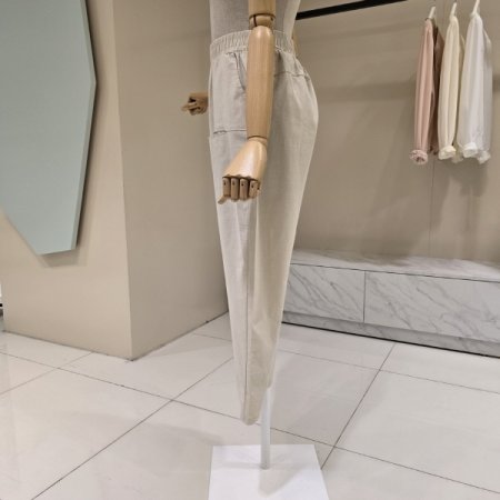 배기핏 허리밴딩 면팬츠