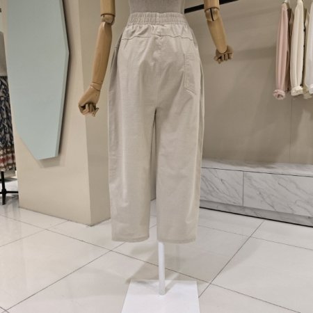 배기핏 허리밴딩 면팬츠