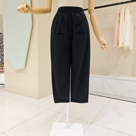 밴딩 배기핏 면팬츠