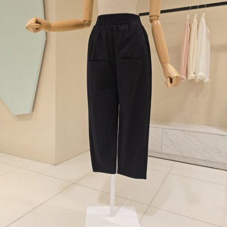 밴딩 배기핏 면팬츠