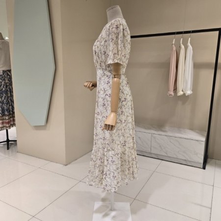 나염 플라워 시폰 원피스