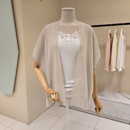 오픈형 숄 니트가디건