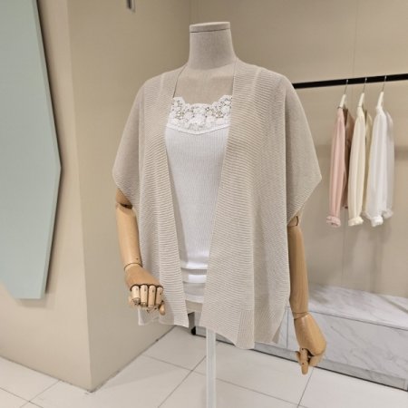 오픈형 숄 니트가디건