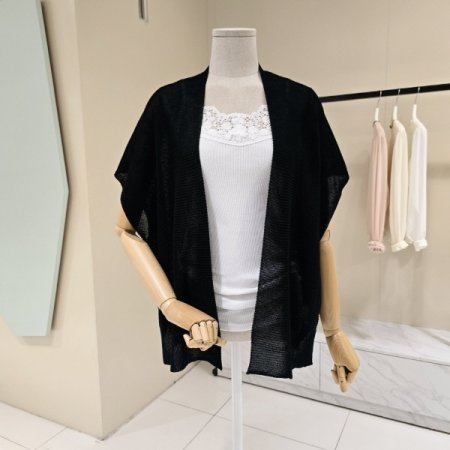 시스루 숄 오픈형 니트가디건