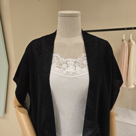 시스루 숄 오픈형 니트가디건