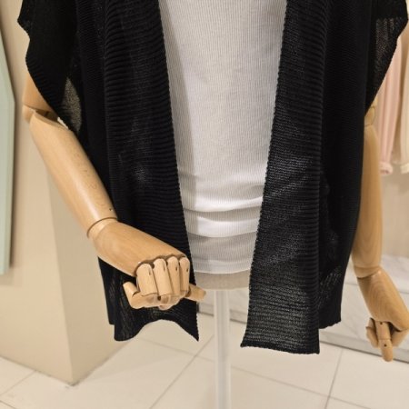 시스루 숄 오픈형 니트가디건