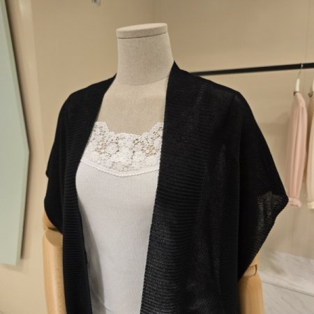 시스루 숄 오픈형 니트가디건