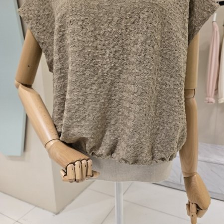 루즈핏 스트링 엠보 티셔츠