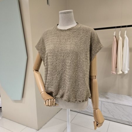 루즈핏 스트링 엠보 티셔츠