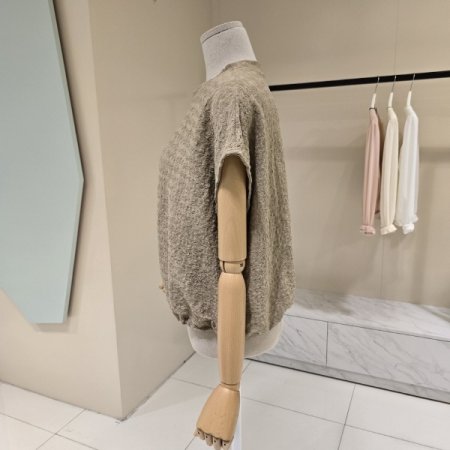 루즈핏 스트링 엠보 티셔츠