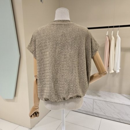 루즈핏 스트링 엠보 티셔츠