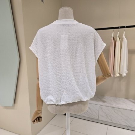 엠보 스트링 루즈핏 티셔츠