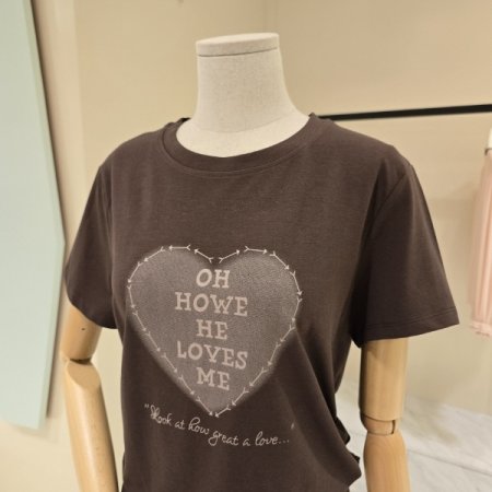 옆주름 러브미 라운드티셔츠