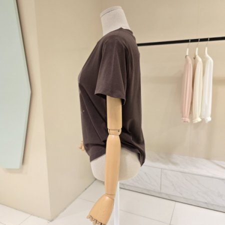 옆주름 러브미 라운드티셔츠