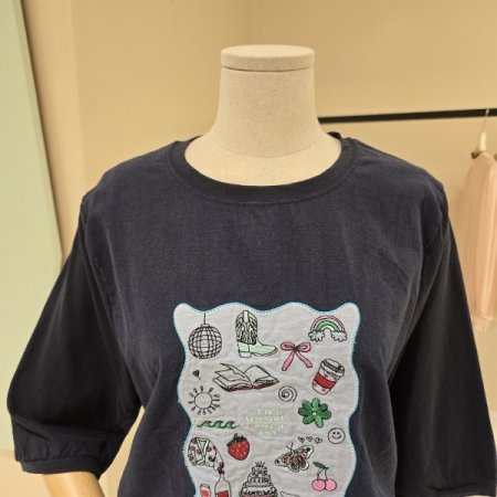 디스코패치 린넨 티셔츠