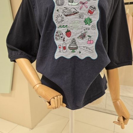 디스코패치 린넨 티셔츠