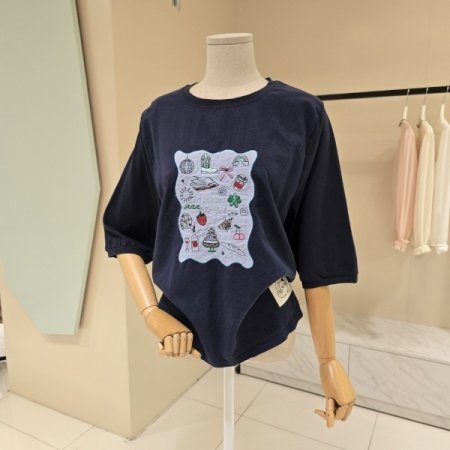 디스코패치 린넨 티셔츠