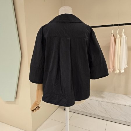 심플 셔츠형 폴리자켓