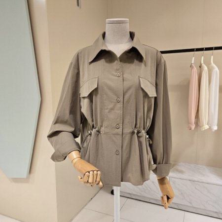 스트링 셔링 셔츠블라우스