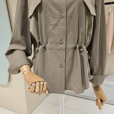 스트링 셔링 셔츠블라우스