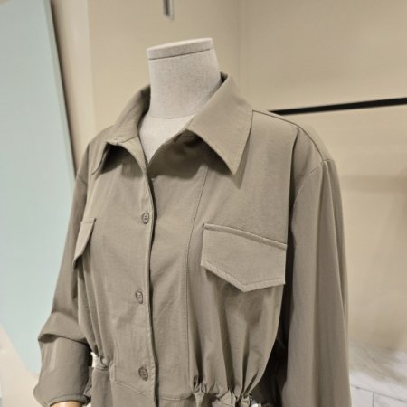 스트링 셔링 셔츠블라우스