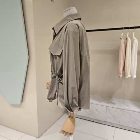 스트링 셔링 셔츠블라우스