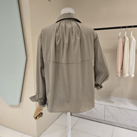 스트링 셔링 셔츠블라우스