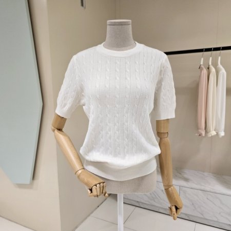 라운드 가을 꽈배기 니트