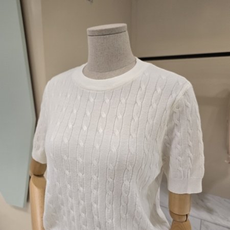 라운드 가을 꽈배기 니트