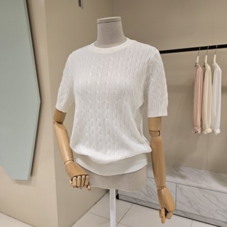 라운드 가을 꽈배기 니트