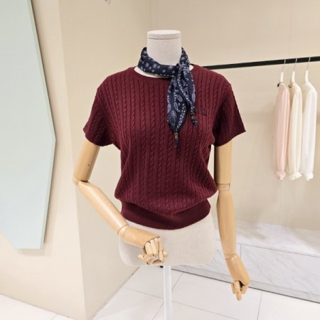 스카프 가을 꽈배기 니트