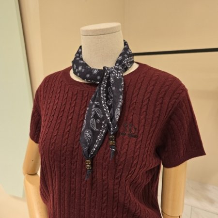 스카프 가을 꽈배기 니트