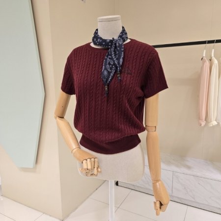 스카프 가을 꽈배기 니트