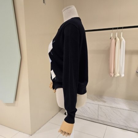 라운드 다이아 니트가디건