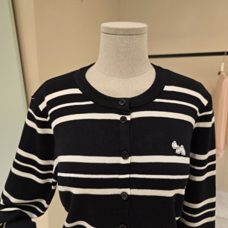 단가라 라운드 니트가디건