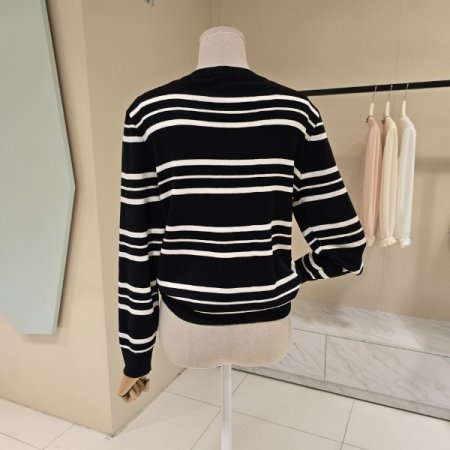 단가라 라운드 니트가디건