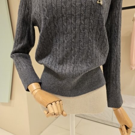 꽈배기 은행큐빅 라운드니트