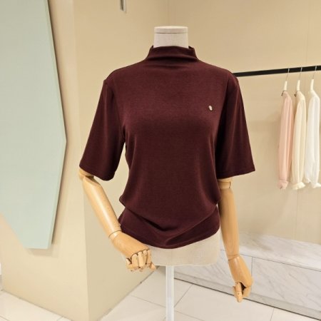 터틀넥 심플 티셔츠