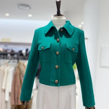 핸드메이드 아웃포켓 숏울자켓