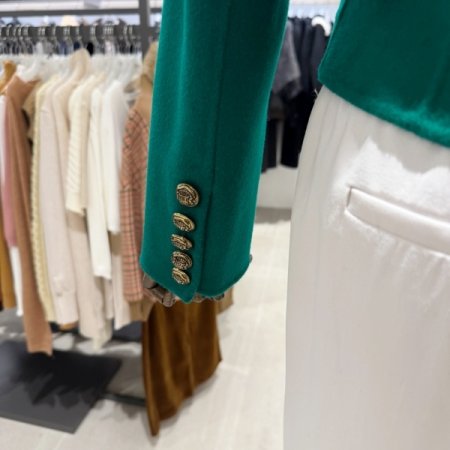 핸드메이드 아웃포켓 숏울자켓